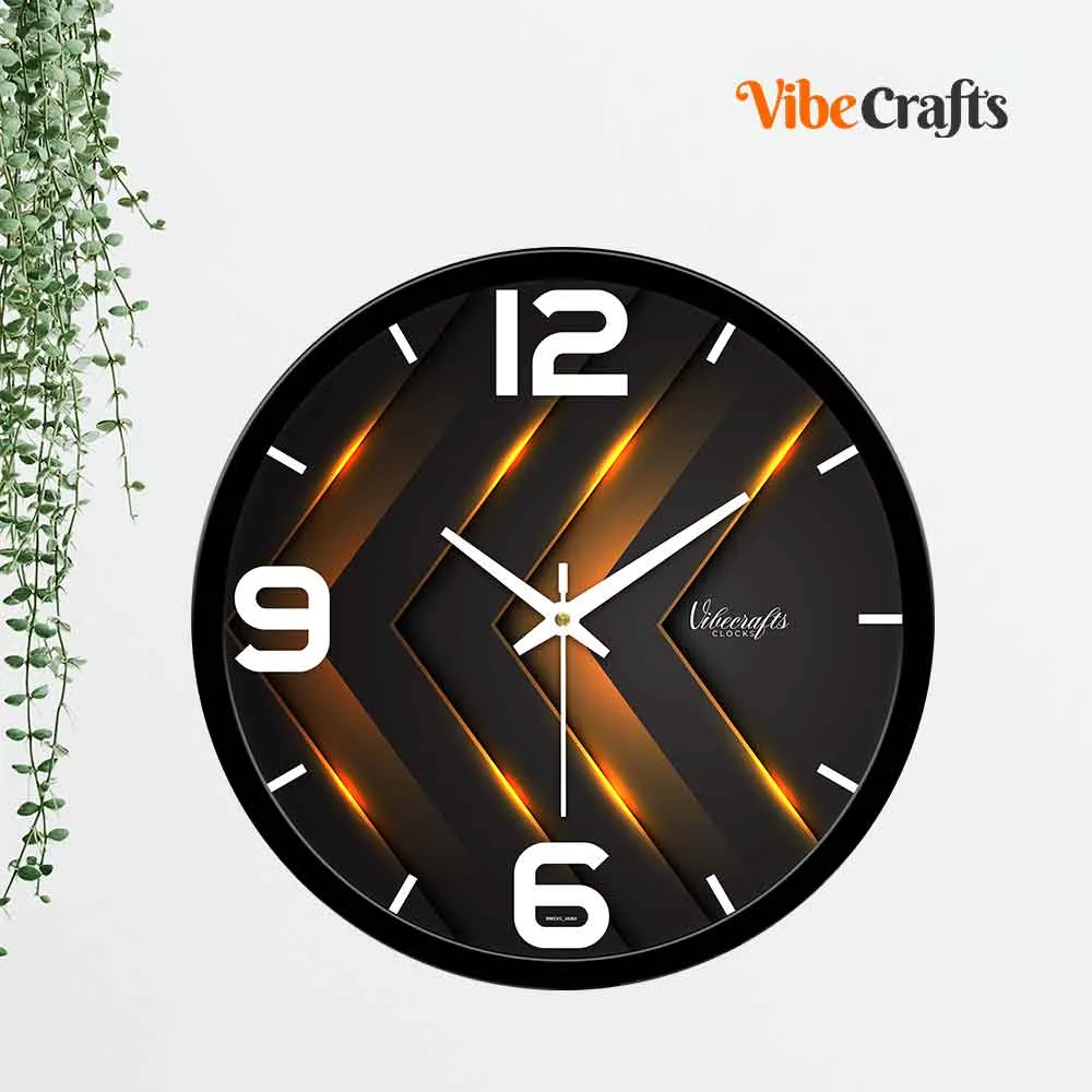 3D Metallic Pattern Designer Wall Clock