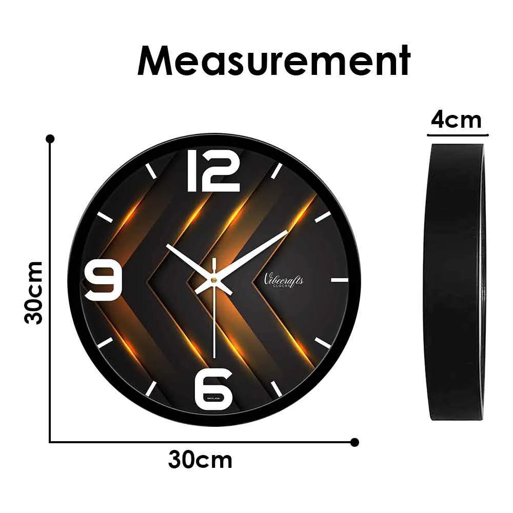 3D Metallic Pattern Designer Wall Clock