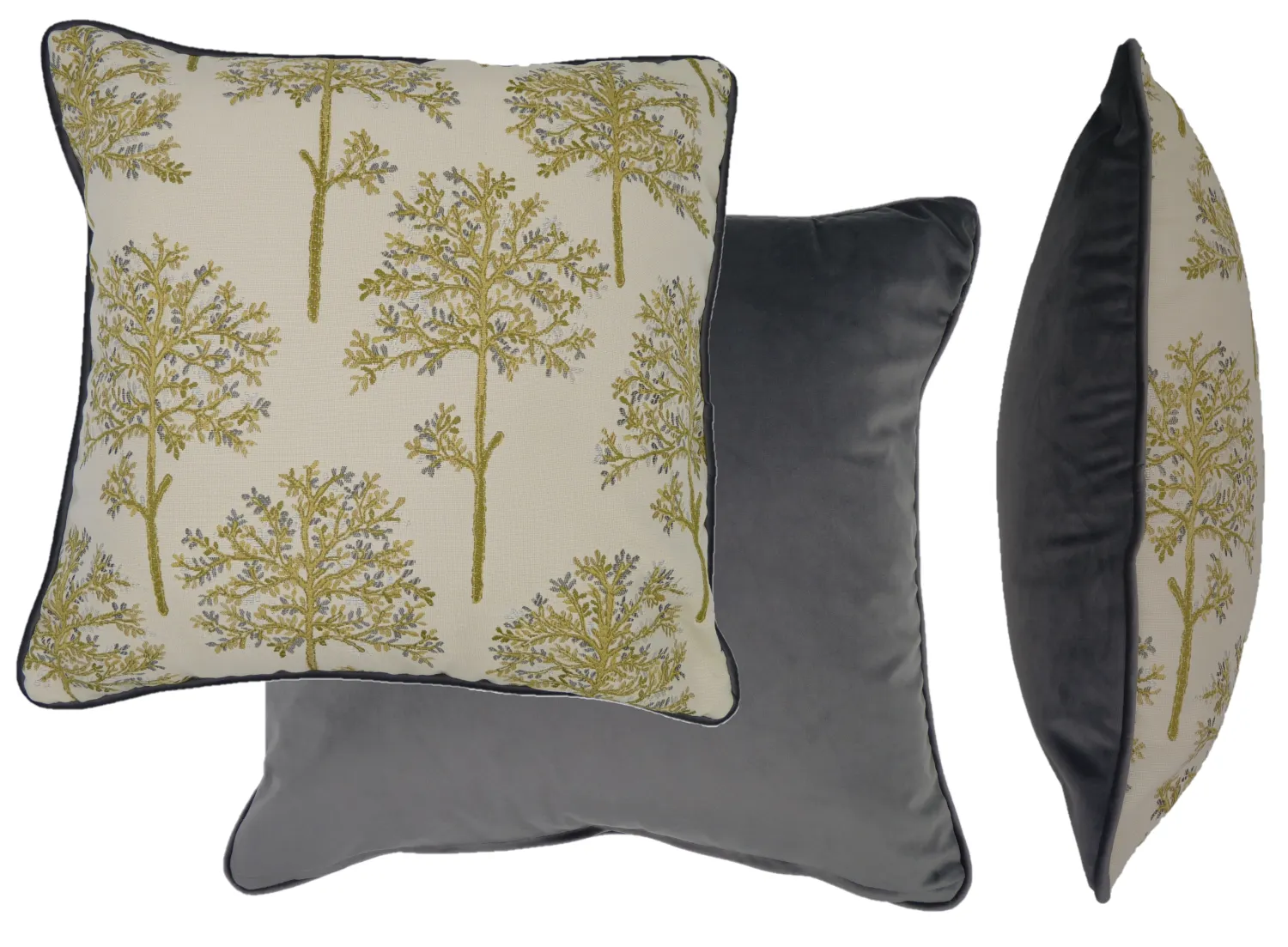 Amersham Grey Blossom Cushion (45cm x 45cm)