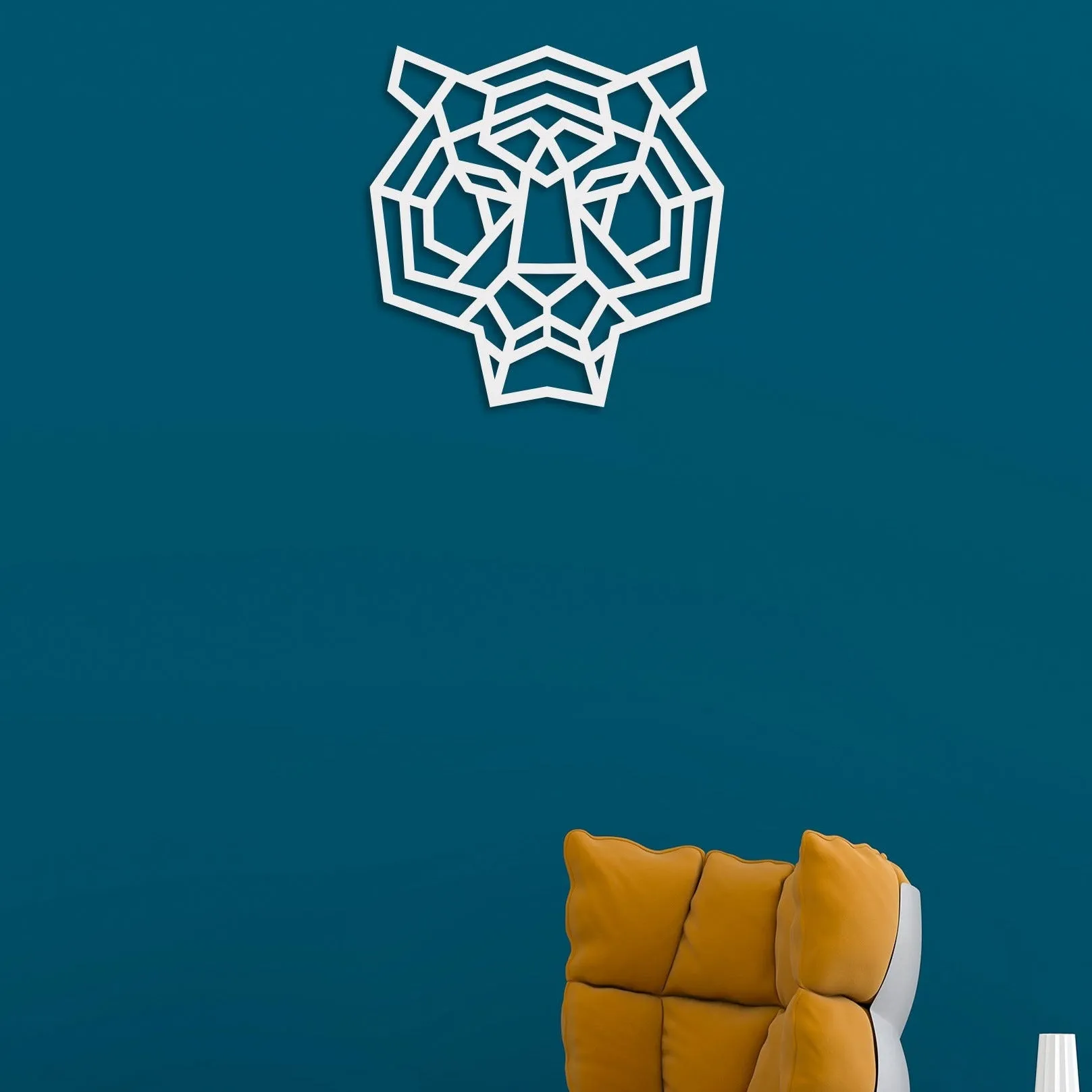 Angry Tiger Face Metal Wall Art