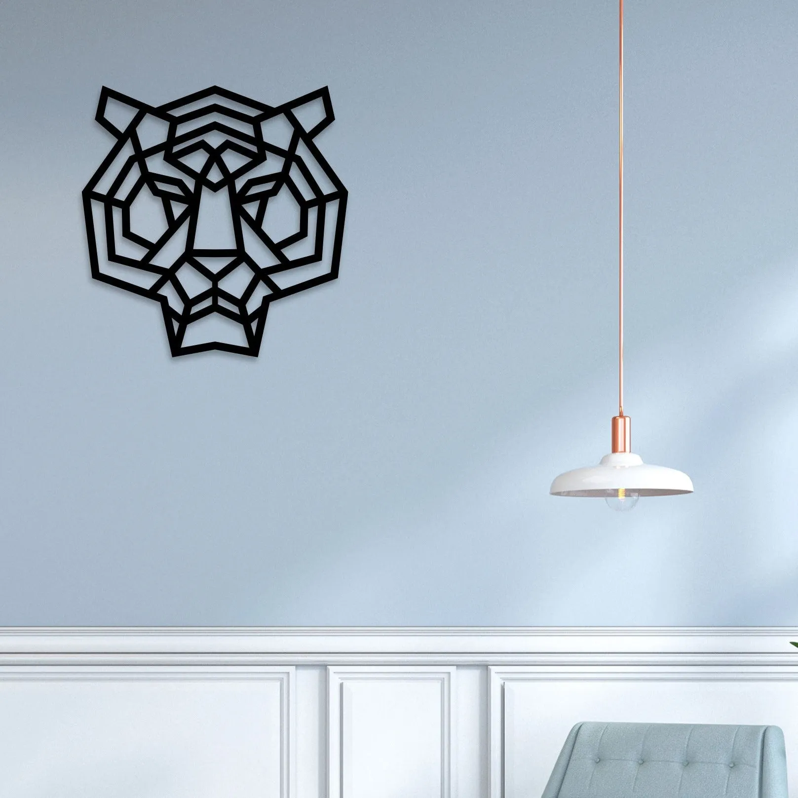 Angry Tiger Face Metal Wall Art