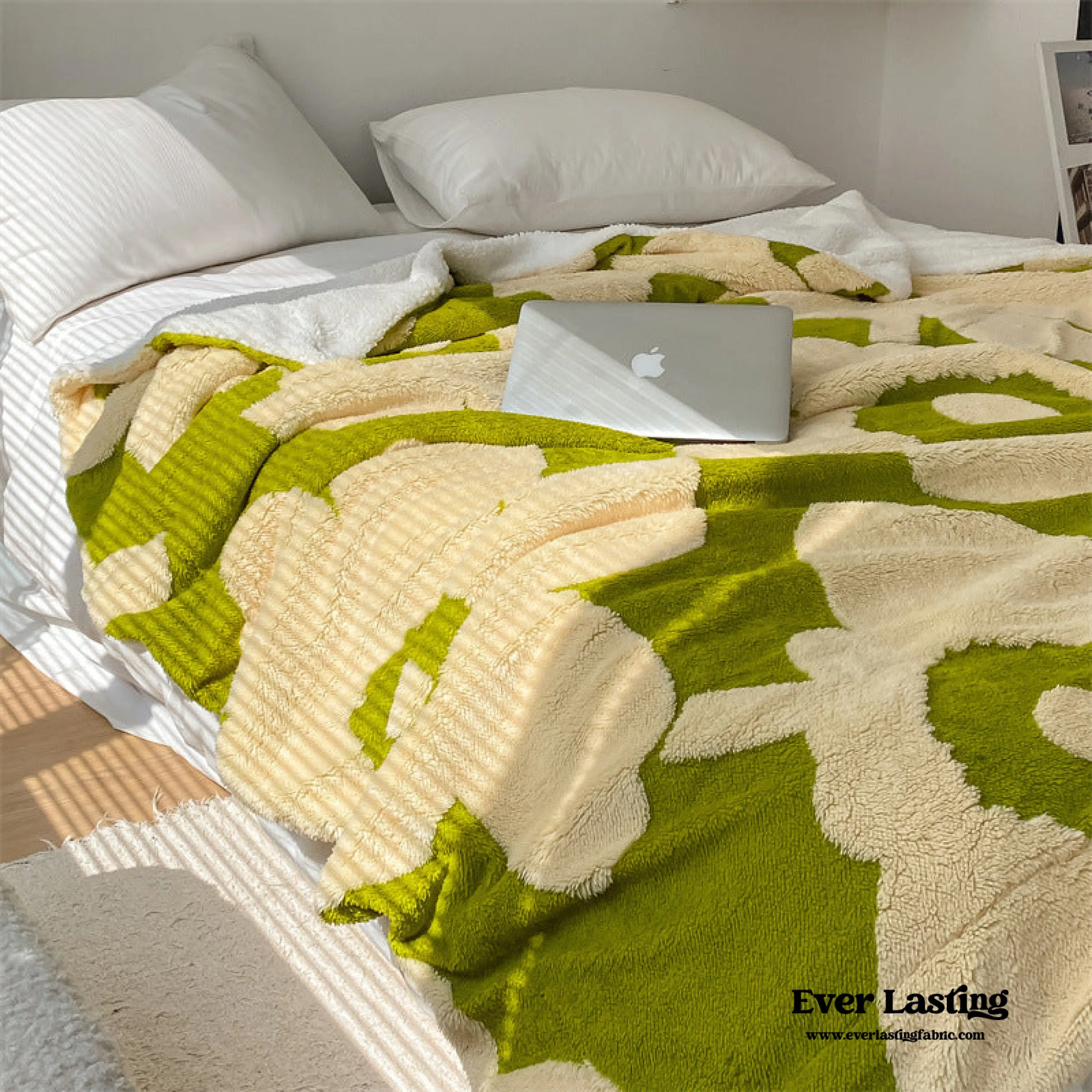 Mixed Velvet Wool Jacquard Floral Blanket (6 Colors)
