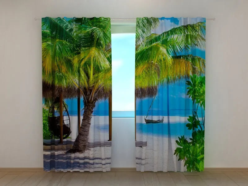 Photo Curtain Holiday Paradise