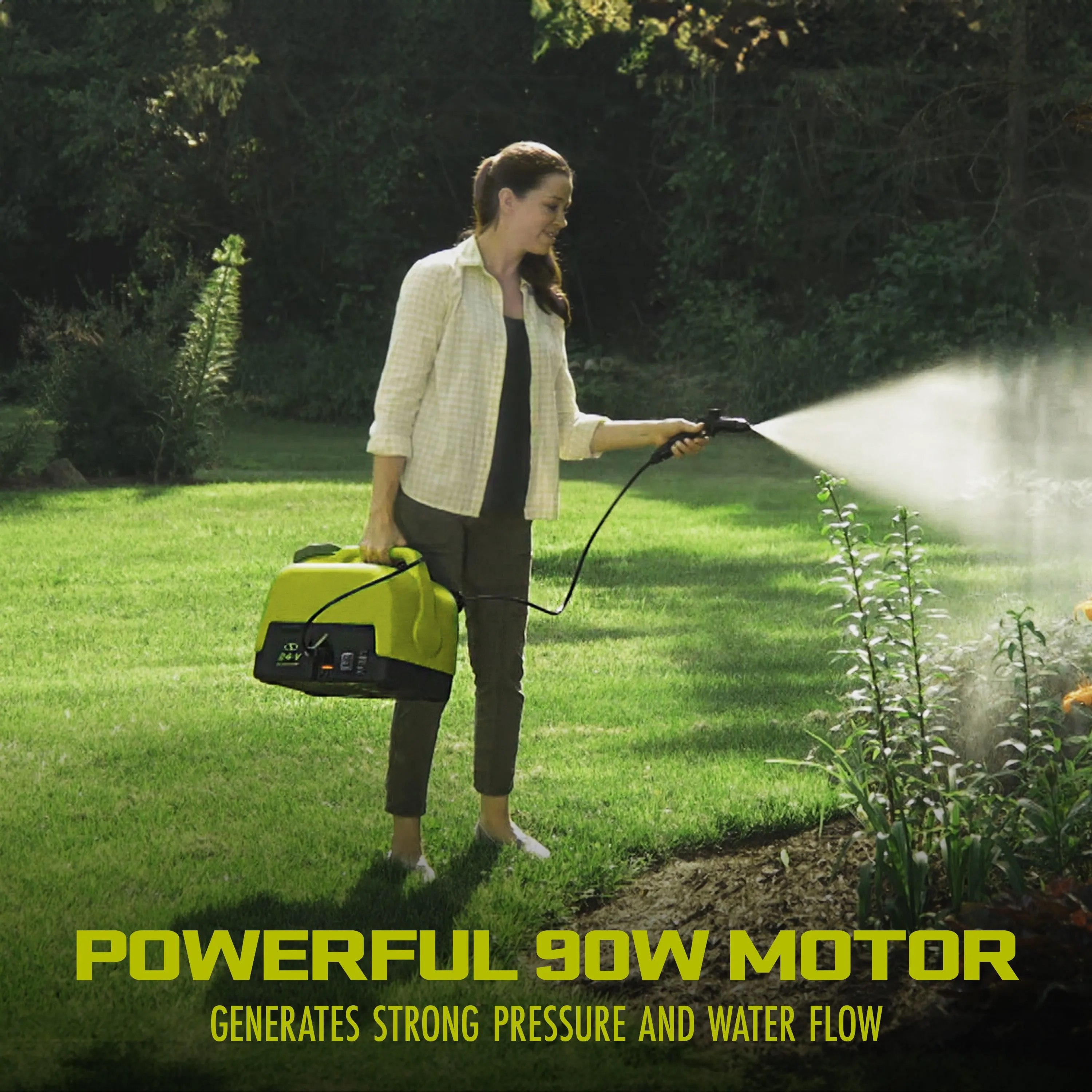 Sun Joe WA24C-LTE 24-Volt* IONMAX Cordless Go-Anywhere Portable Sink/Shower Spray Washer Kit | 5 Gal | 116 PSI Max* | 1.5 GPM Max* | W/ 2.0Ah Battery   Charger